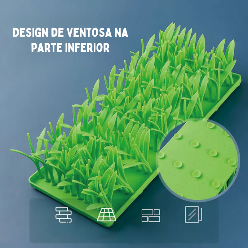 Tapete Grama Silicone Pet Hortinha para Cachorro Esconderijo de Petiscos