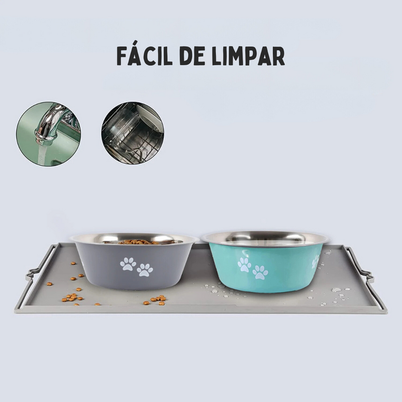 Tigela Antiderrapante Inox para Alimentação de Cães e Gatos