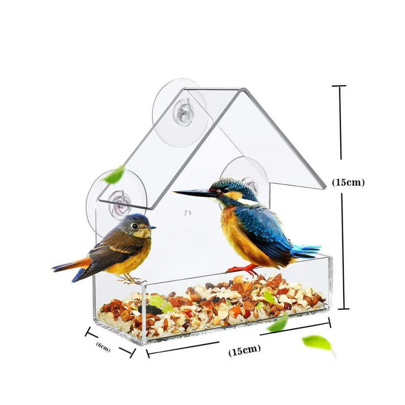 Alimentador de Pássaros Comedouro Casinha Ar Livre Beija-Flor