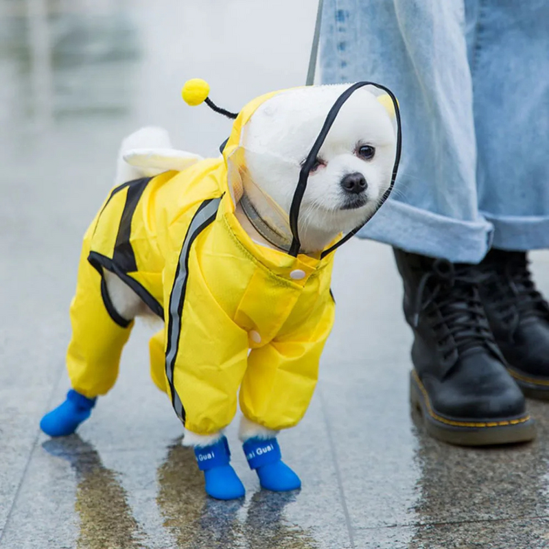 Capa de Chuva Refletiva Capuz com Orelhinhas