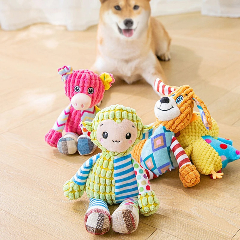 Brinquedo Pelúcia Pet Resistente com Sons Sensoriais