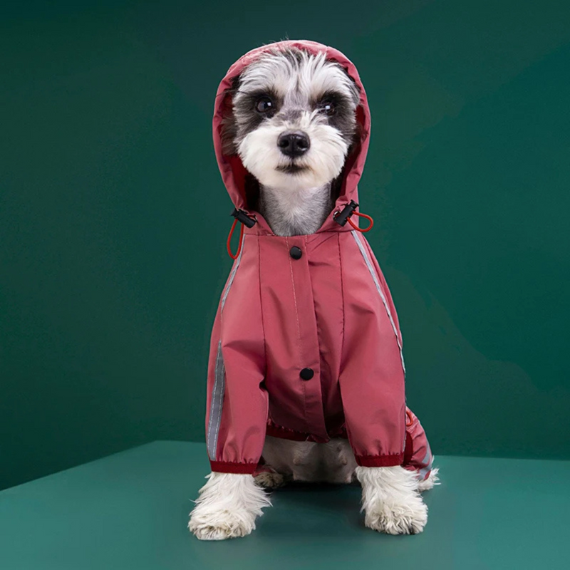 Roupinha Capa de Chuva Pet Impermeável a Prova De Água Refletiva