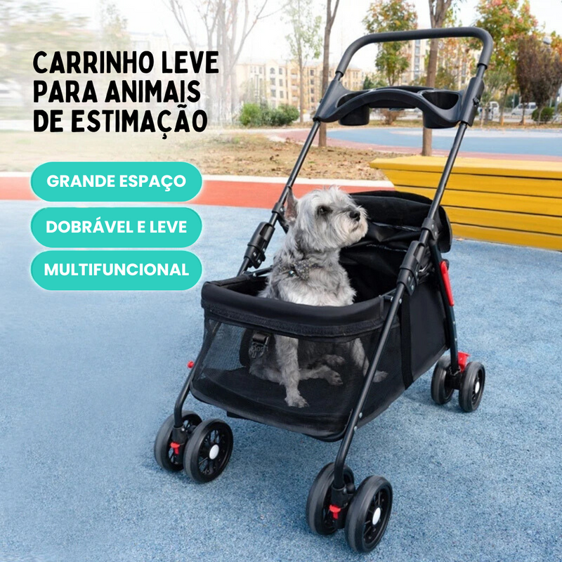 Carrinho de Passeio Pet para Cachorros e Gatos