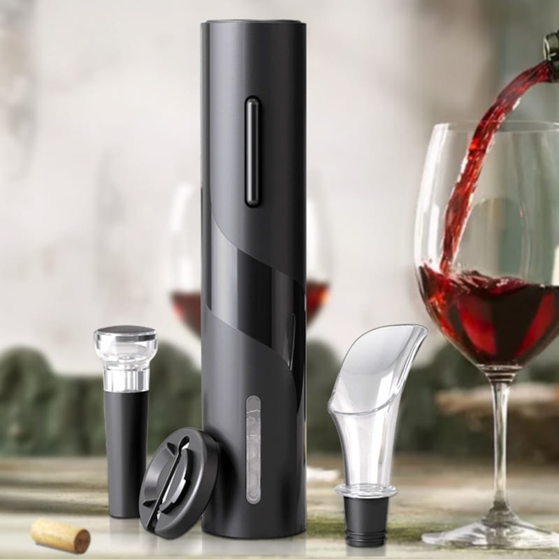 Abridor de Vinho Elétrico Recarregável Kit de Vinho Polihousi