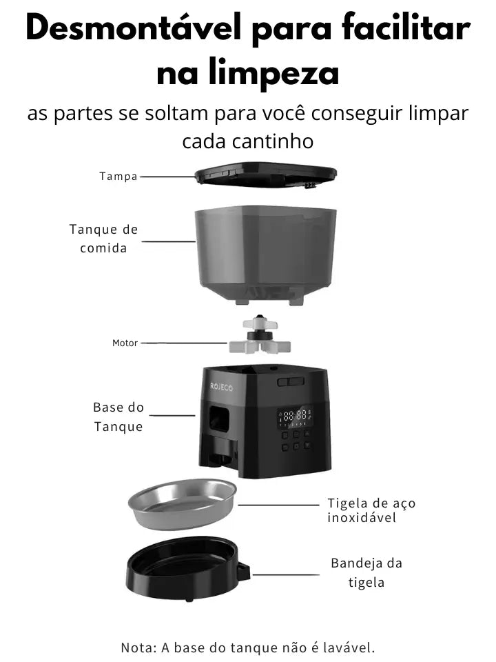 Alimentador Automático para Pets 2L - Rojeco