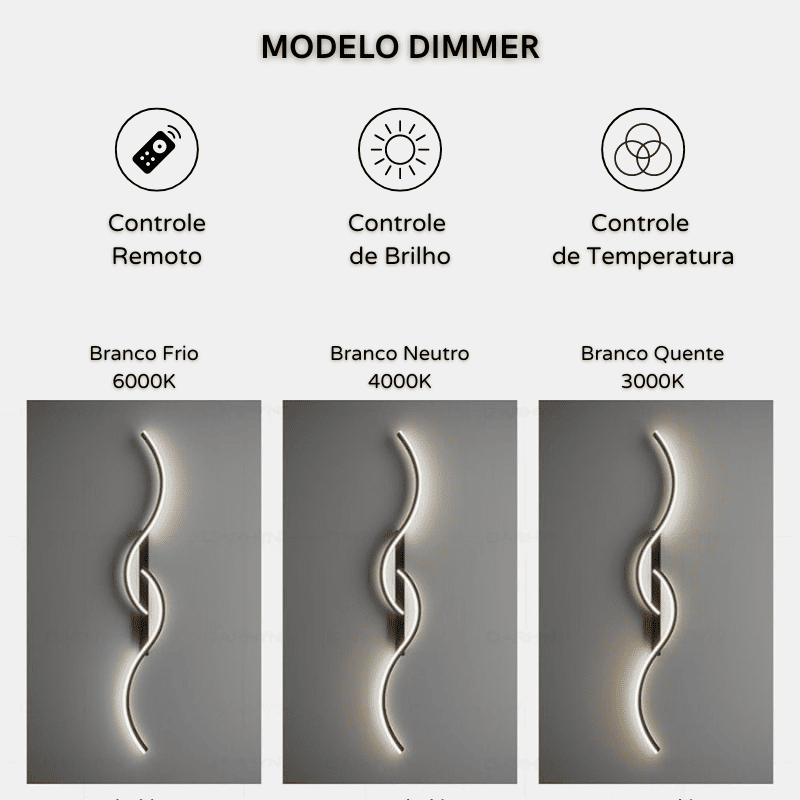 Arandela de Parede Interna LED Minimalista Moderno Polihousi