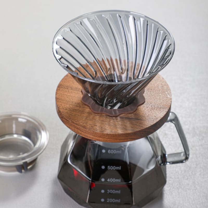 Bule de Café Vidro Borossilicato Coador de Café Hario V60 Polihousi