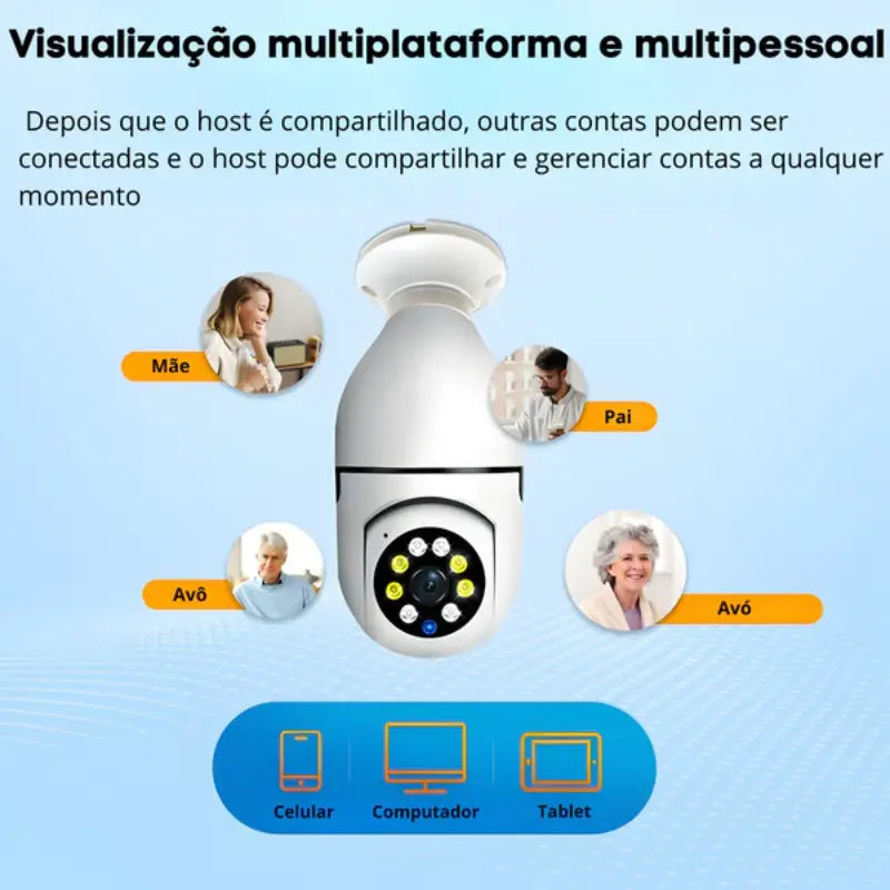 Câmera de Segurança Inteligente Full HD com WI-FI - SpyHouse