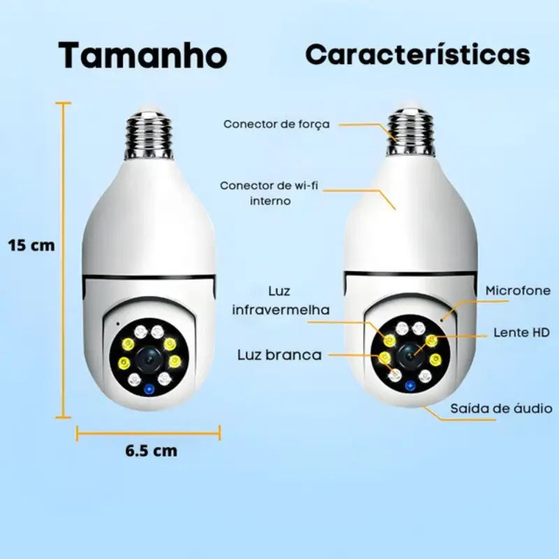 Câmera de Segurança Inteligente Full HD com WI-FI - SpyHouse