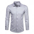 Camisa Social Lisa Conforto Anti Amassado Azul Royal