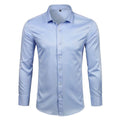 Camisa Social Lisa Conforto Anti Amassado Azul Royal