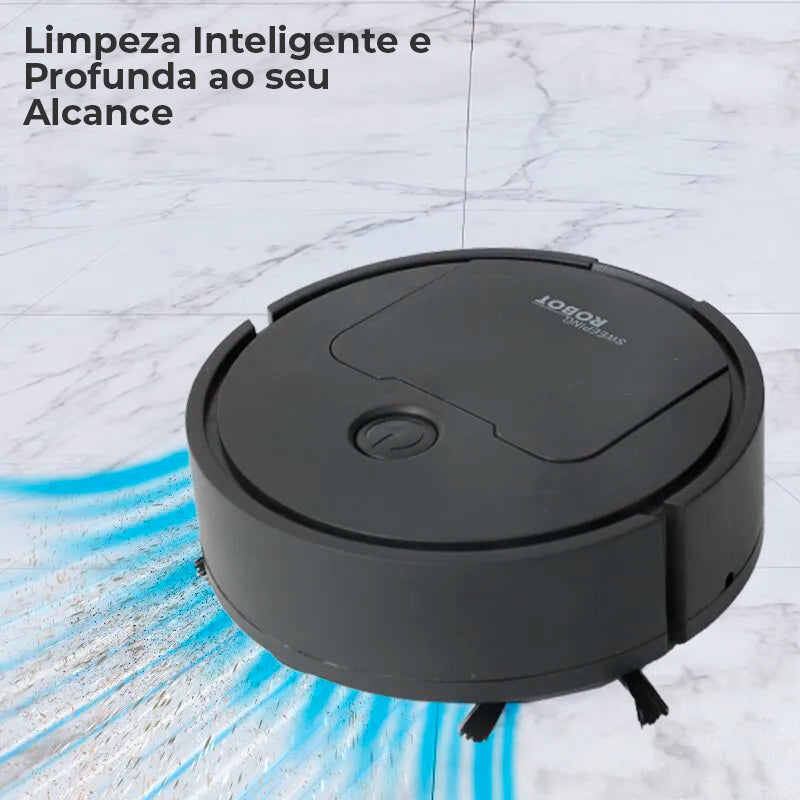 Mini Robô Aspirador de Pó Inteligente Sweeping Robot