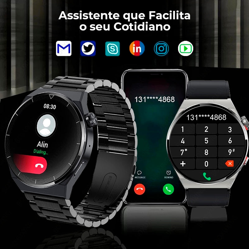 Smartwatch GTR3 PRO + 2 Pulseiras Extras