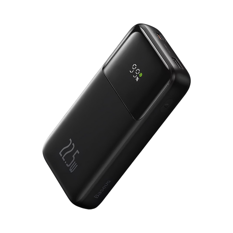 Carregador Portatil Baseus Comet LCD 22,5 W 20.000 Mah USB-A + USB-C - Preto