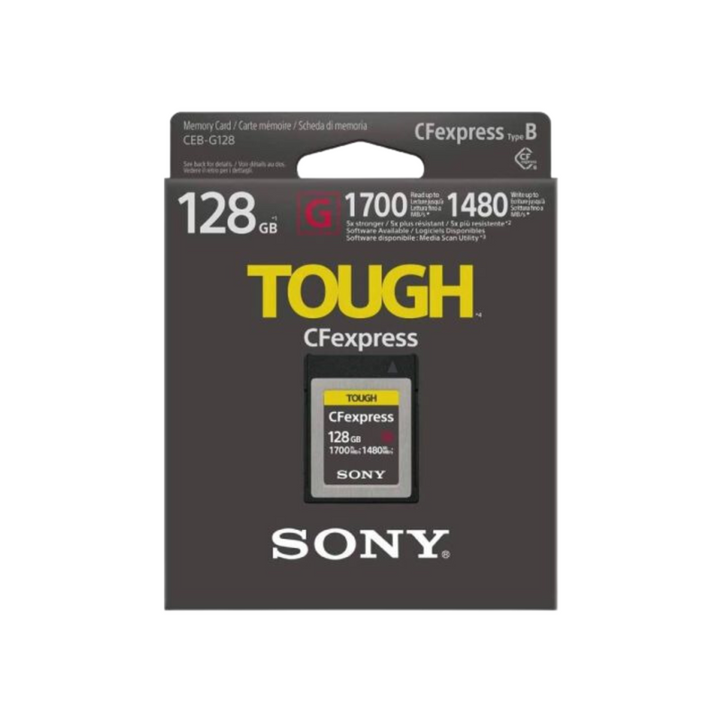 Cartão de Memória Cfexpress Sony Tipo B 1700 1480 MBs 128 GB