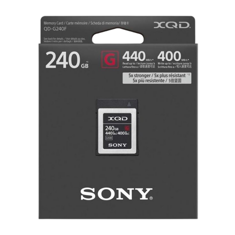 Cartão de Memória XQD Sony Serie G 440-400MBs 240 GB