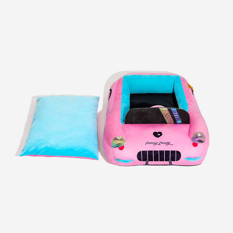 Cama para Animais de Estimação Clássica Conversível com Almofada para Carros de Corrida - Fast＆Fur