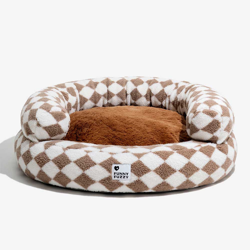 Cama para cachorro Clássico Argila lavável Bolinho de Donut - Refúgio acolhedor