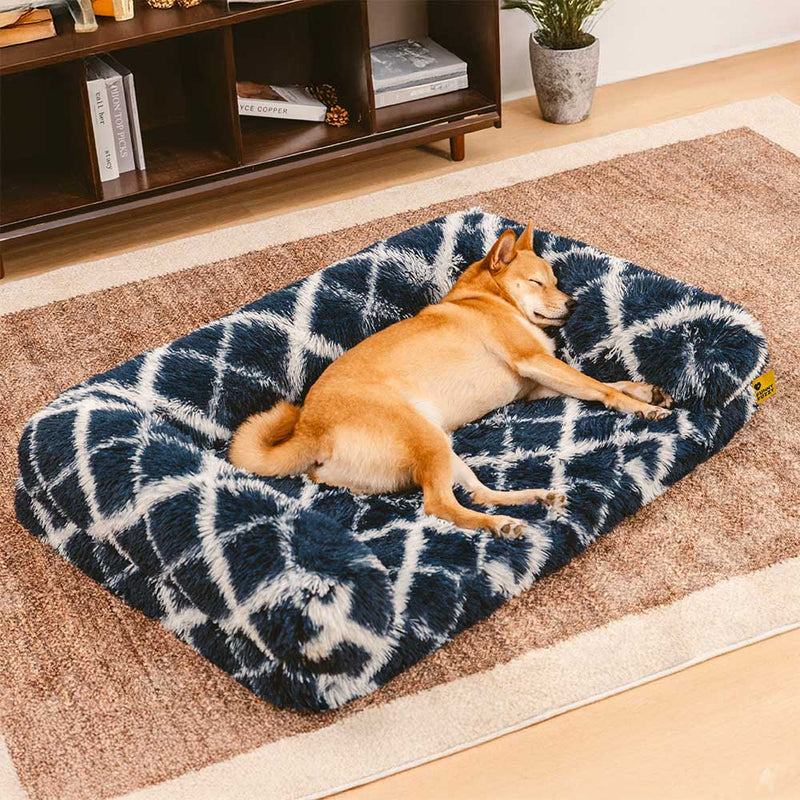 Sofá-cama ortopédico xadrez clássico para cães - conforto aconchegante