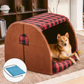 Cama ortopédica para cães Classical Plaid House - Warm Retreat