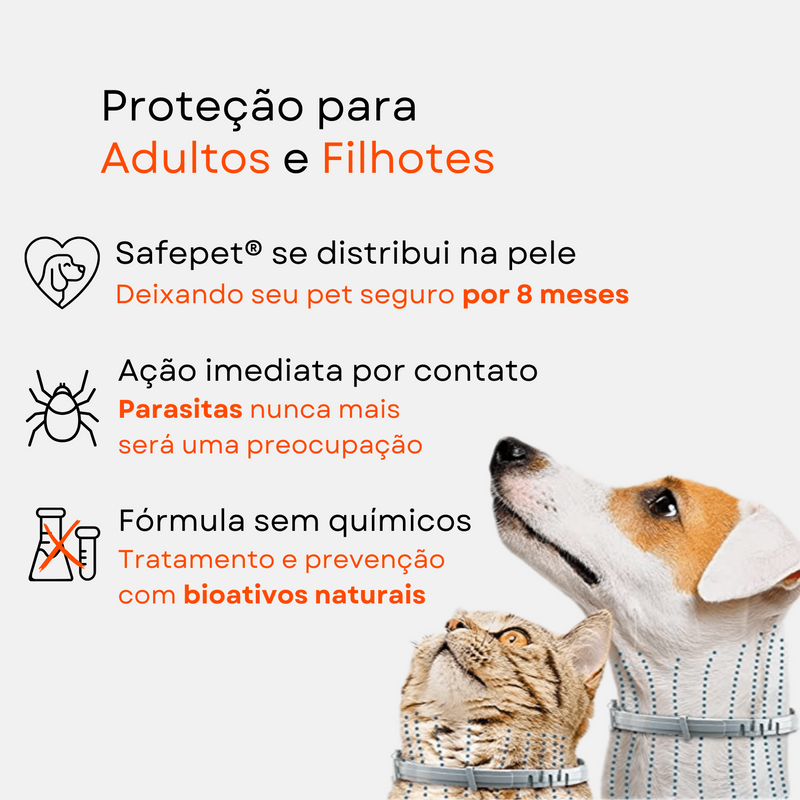 Colar Anti-Pulgas e Carrapatos  SafePet