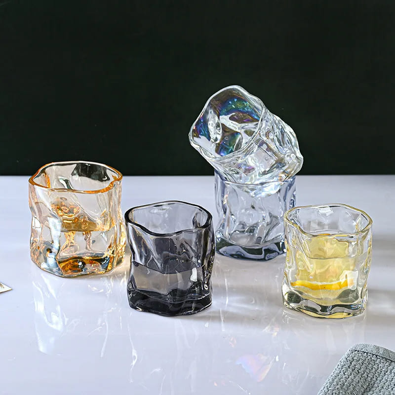 Copo de Whisky Cristal Drinks Irregular Bar em Casa Polihousi