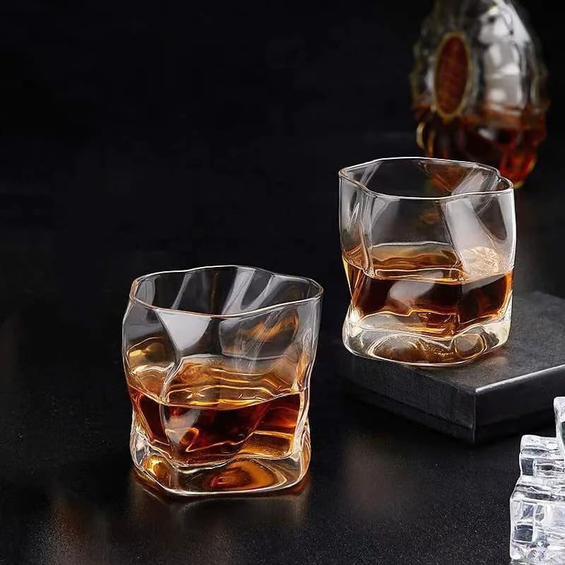 Copo de Whisky Cristal Drinks Irregular Bar em Casa Polihousi