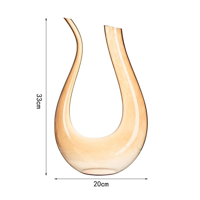 Decanter de Vinho Recipiente de Vidro Cisne Decantador Ambar Polihousi