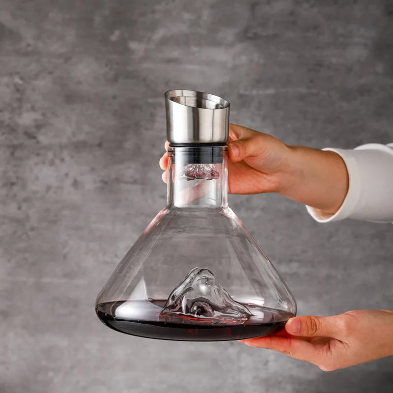 Decanter de Vinho Vidro Iceberg Aerador Home Bar Polihousi