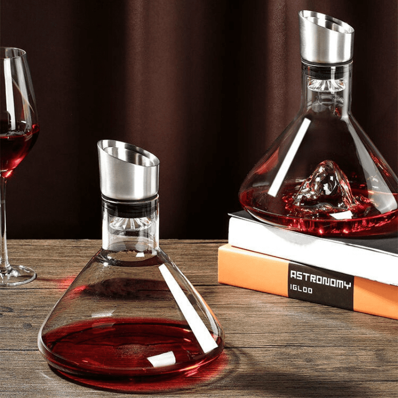 Decanter de Vinho Vidro Iceberg Aerador Home Bar Polihousi