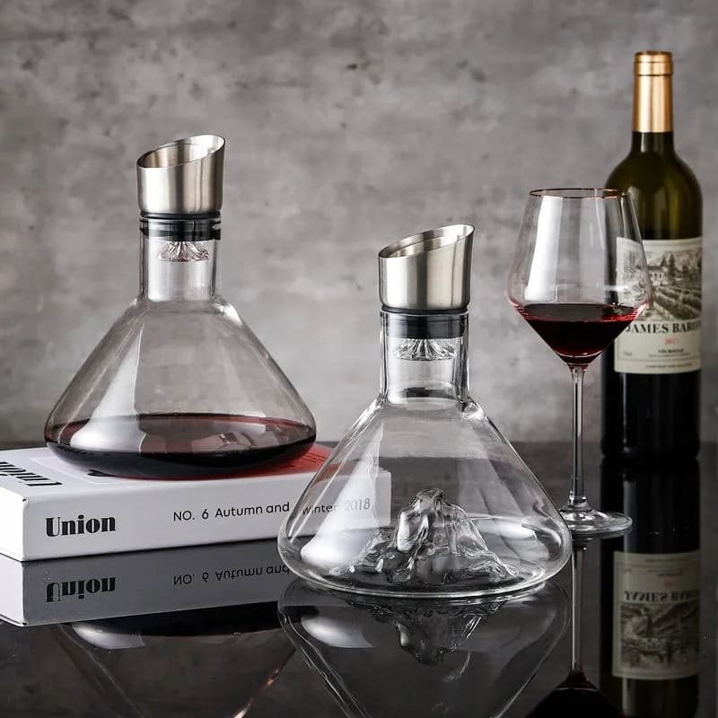 Decanter de Vinho Vidro Iceberg Aerador Home Bar Polihousi