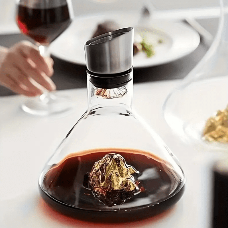 Decanter de Vinho Vidro Iceberg Aerador Home Bar Polihousi