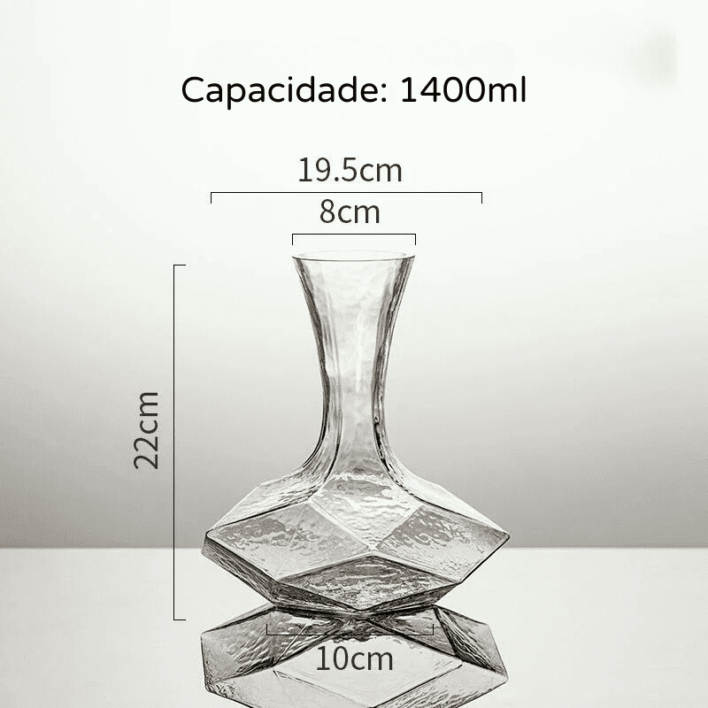 Decanter de Vinho Whisky Vidro Criativo Bar em Casa Polihousi