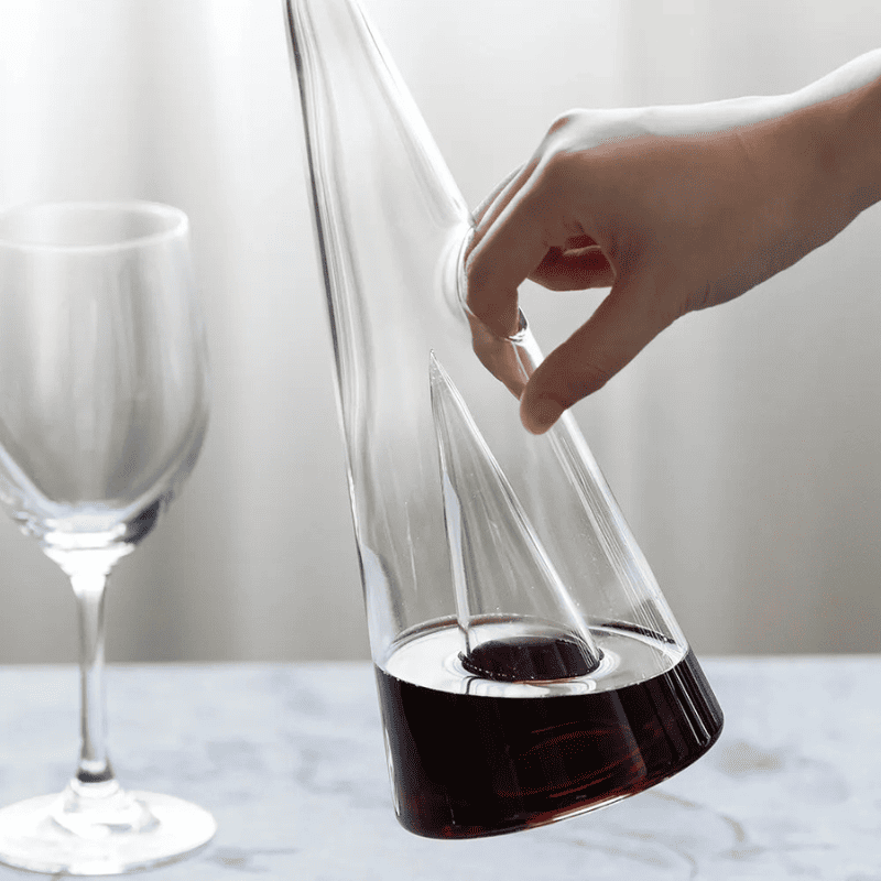 Decanter de Vinho Whisky Vidro Pirâmide Bar em Casa Polihousi