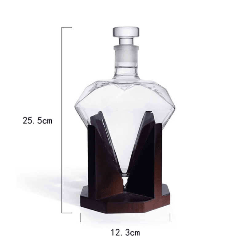 Decanter de Vinho e Whisky Vidro Diamante Home Bar Polihousi