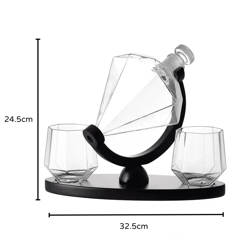 Decanter de Vinho e Whisky Vidro Diamante Home Bar Polihousi