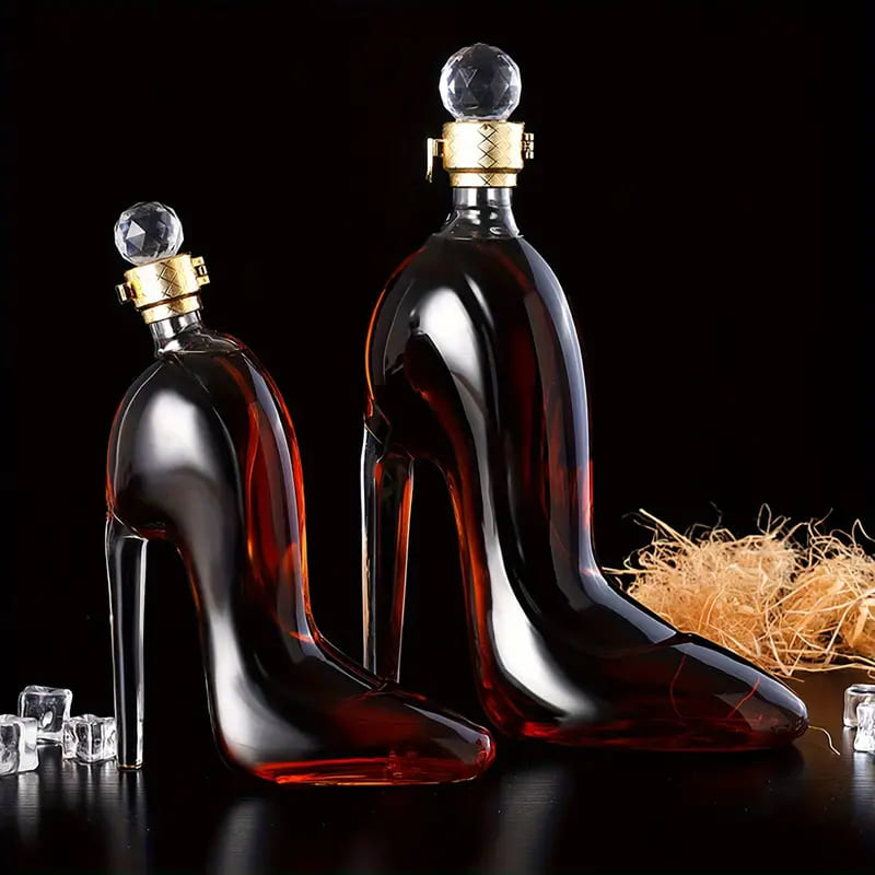 Decanter de Vinho e Whisky Vidro Sapato Bar em Casa Polihousi