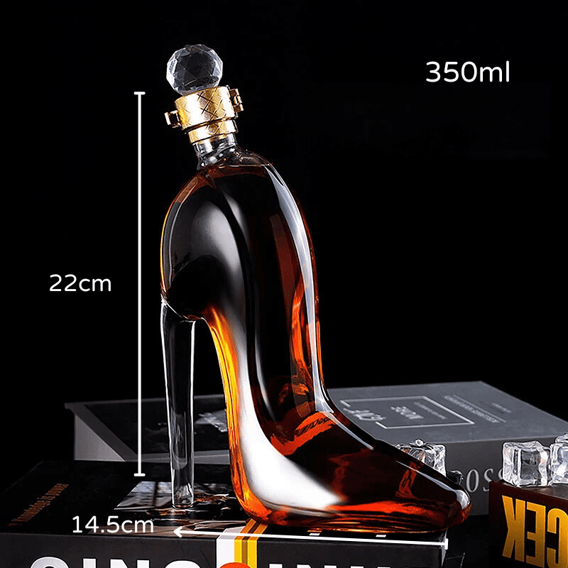 Decanter de Vinho e Whisky Vidro Sapato Bar em Casa Polihousi