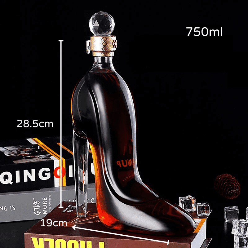 Decanter de Vinho e Whisky Vidro Sapato Bar em Casa Polihousi