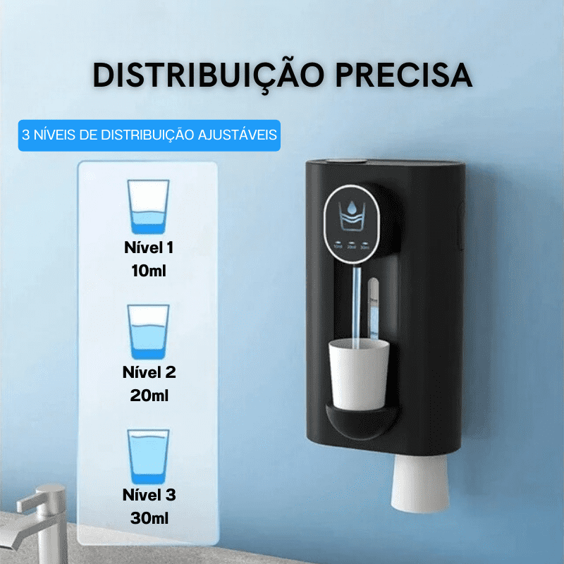 Dispenser Enxaguante Bucal Automático USB Recarregável Polihousi