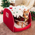 Cama ortopédica para cães Festive Snow House - Calor de Natal