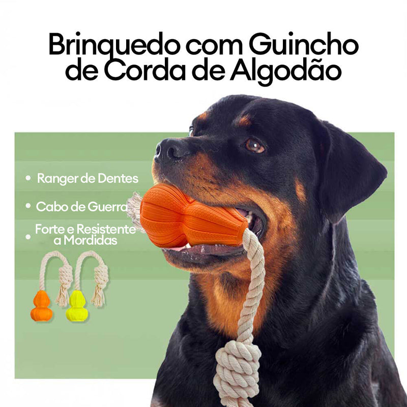 Brinquedo interativo durável para cães com corda de algodão