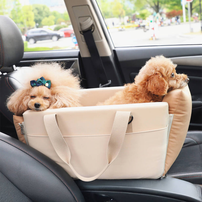 Transportadora de Pet Portátil à Prova D'Água com Console de Carro em Cores Block