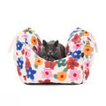 Cama de Carro para Cães com Segurança para Viagens Pet Floral Pintada à Mão