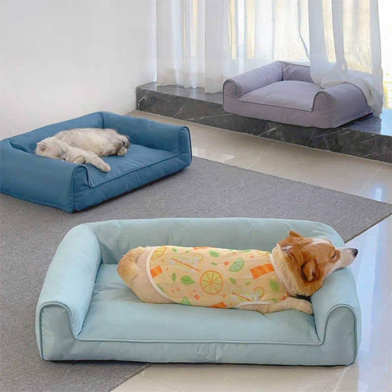 Sofá-cama para Cães com Almofada Removível e Lavável Oxford Impermeável