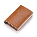 Carteira Porta Cartão Masculina Rfid Antifurto Slim Carbono Smart Wallet