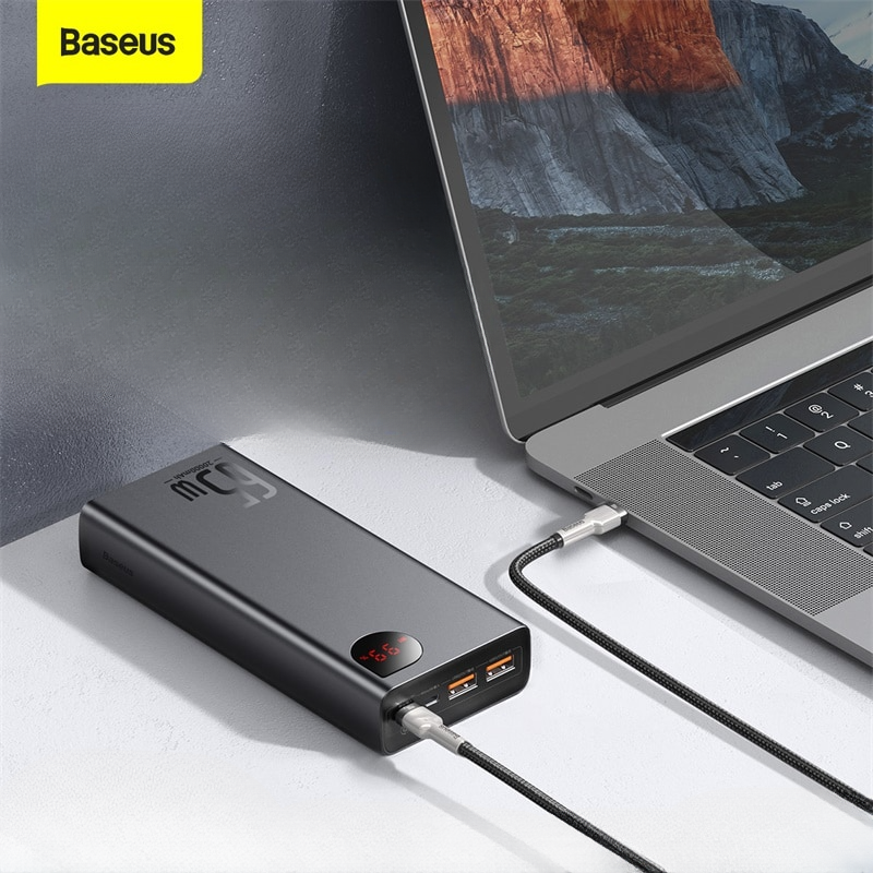 Carregador Portátil Baseus 65w 20000mah