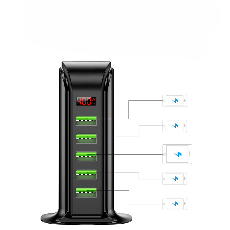 Multi Carregador USB com 5 Portas Uslion