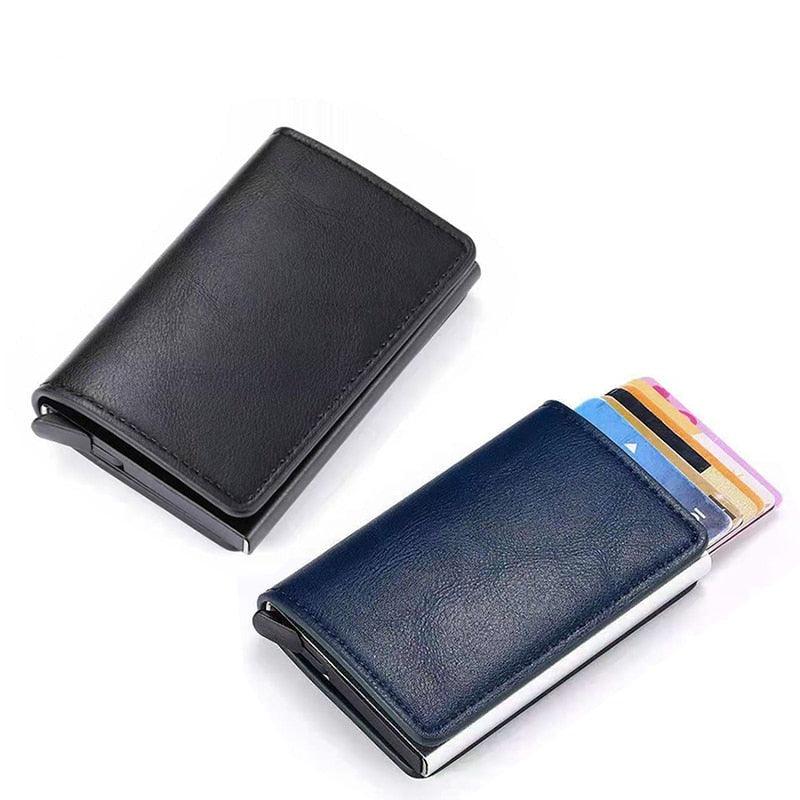 Carteira Porta Cartão Masculina Rfid Antifurto Slim Carbono Smart Wallet