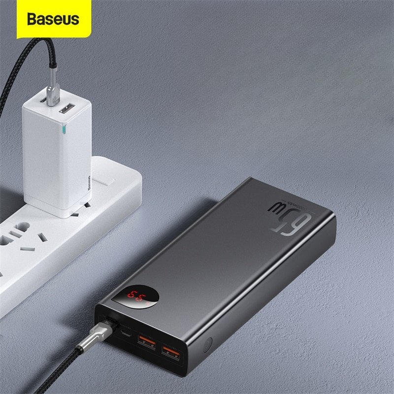 Carregador Portátil Baseus 65w 20000mah